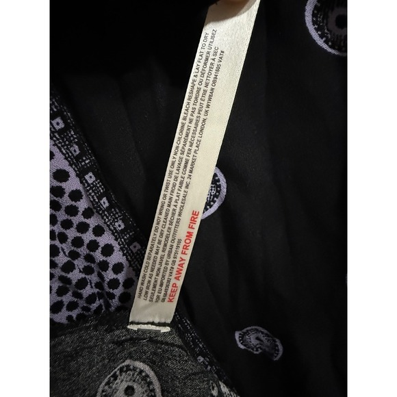 Free People Intimately On Board Boho Lace Body Suit Black Purple Size Large - Picture 9 of 11